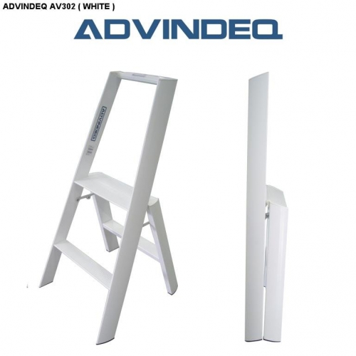 Advindeq A-type Step Ladder - AV302, 2 steps (White)