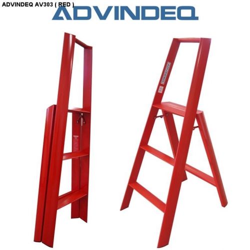 Advindeq Step Stool - AV303, 3- step (Red)